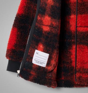 Boys' Rugged Ridge III Sherpa Fleece Jacket, Color: Sail Red Omblur Tonal, image 3