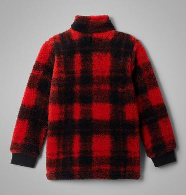 Boys' Rugged Ridge III Sherpa Fleece Jacket, Color: Sail Red Omblur Tonal, image 2