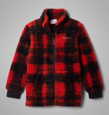 Boys' Rugged Ridge III Sherpa Fleece Jacket, Color: Sail Red Omblur Tonal, image 1