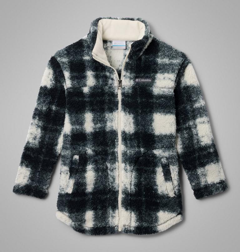 Girls' West Bend Printed Sherpa Jacket, Color: Chalk Omblur Tonal, image 1
