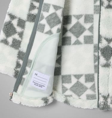Girls' West Bend Printed Sherpa Jacket, Color: Tea Light Cozy Quilt, image 9