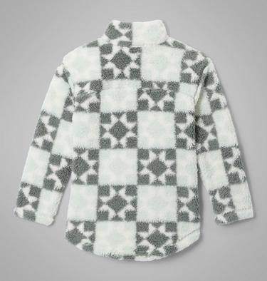 Girls' West Bend Printed Sherpa Jacket, Color: Tea Light Cozy Quilt, image 8