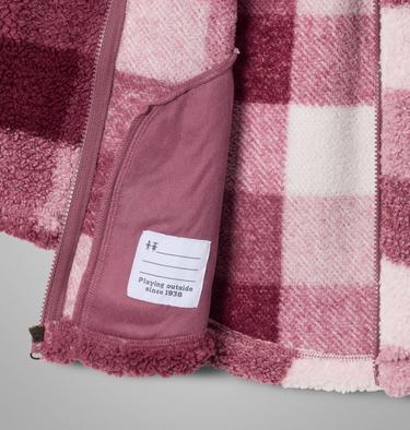 Girls' West Bend Printed Sherpa Jacket, Color: Antique Mauve Multibuff, image 3