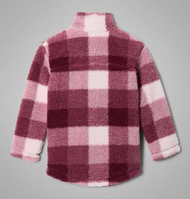 Girls' West Bend Printed Sherpa Jacket, Color: Antique Mauve Multibuff, image 2