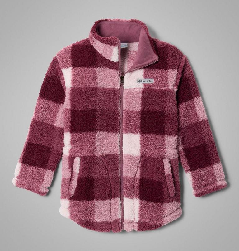 Girls' West Bend Printed Sherpa Jacket, Color: Antique Mauve Multibuff, image 1