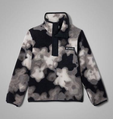 Helvetia II Sherpa Half Snap Fleece mit Print f&uuml;r Jugendliche, Color: Black Dyeflower, Black, image 9