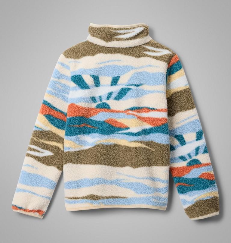 Helvetia II Printed Half Snap Fleece, Color: Chalk Rogue Valley, image 2