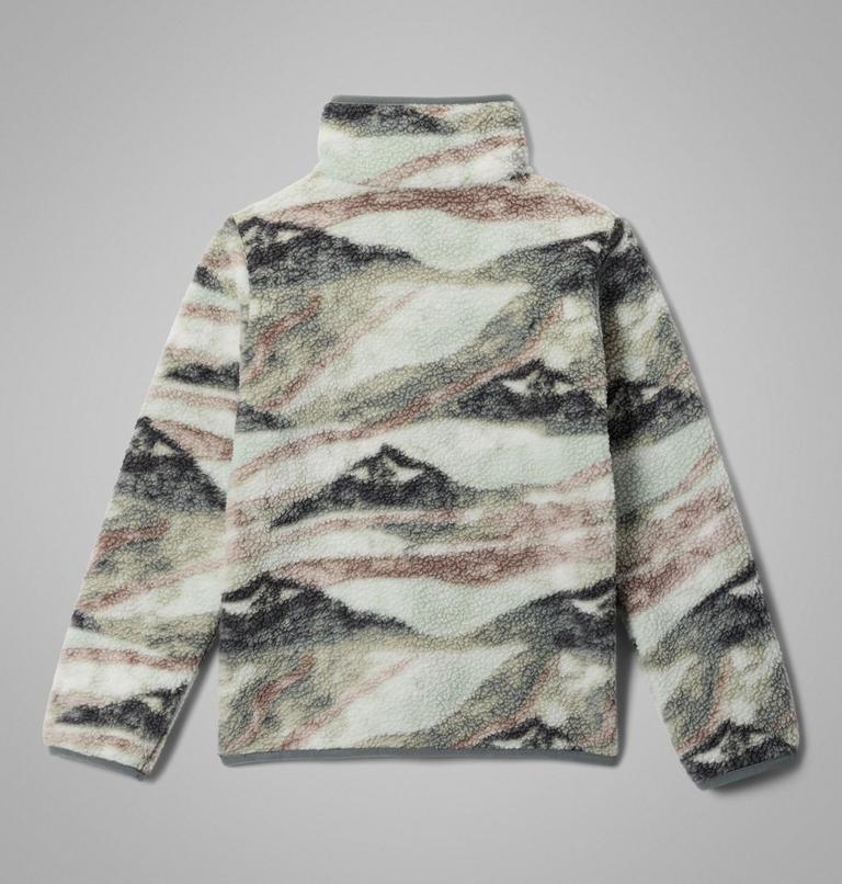 Youth Helvetia II Sherpa Half Snap Printed Fleece, Color: Sedona Sage Summits, Tea Light, image 2