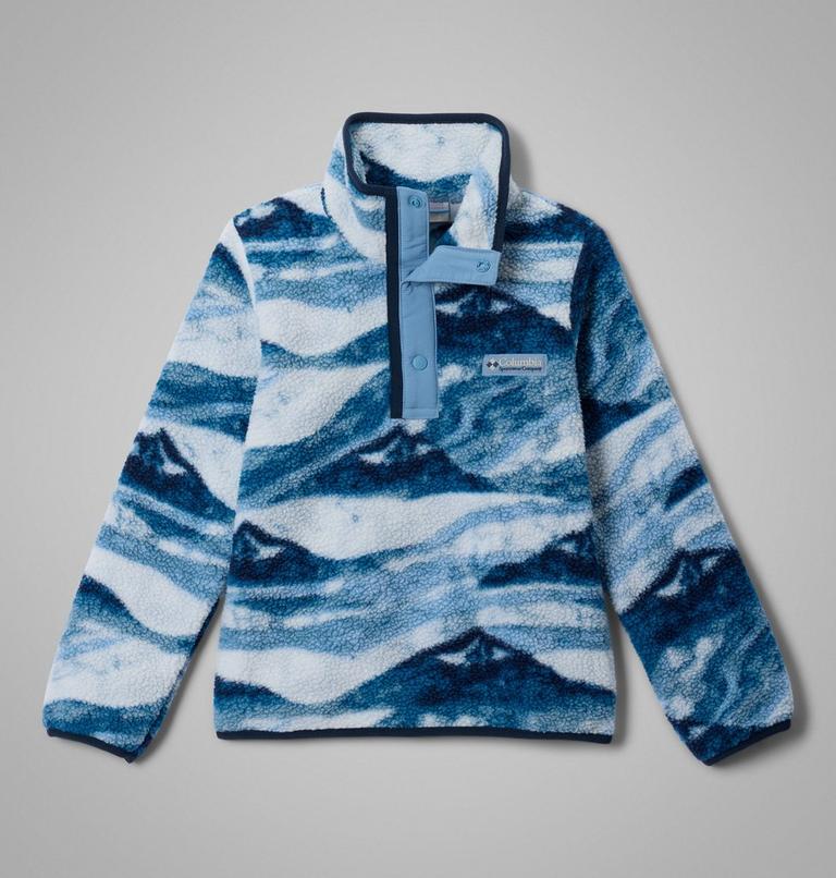 Helvetia II Sherpa Half Snap Fleece mit Print f&uuml;r Jugendliche, Color: Rainy Day Summits Tonal, Rainy Day, image 1