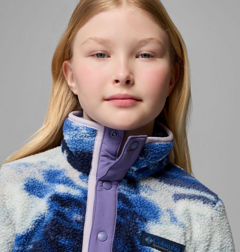 Forro polar sherpa con cierre medio y estampado Helvetia II para j&oacute;venes, Color: Collegiate Navy Dreaming, Stormwatch, image 5