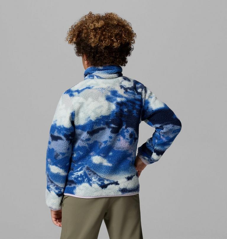 Forro polar sherpa con cierre medio y estampado Helvetia II para j&oacute;venes, Color: Collegiate Navy Dreaming, Stormwatch, image 2