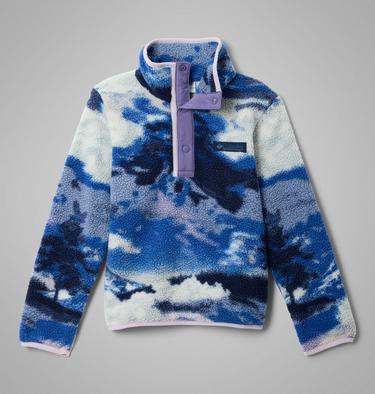Helvetia II Printed Half Snap Fleece, Color: Collegiate Navy Dreaming, Stormwatch, image 3