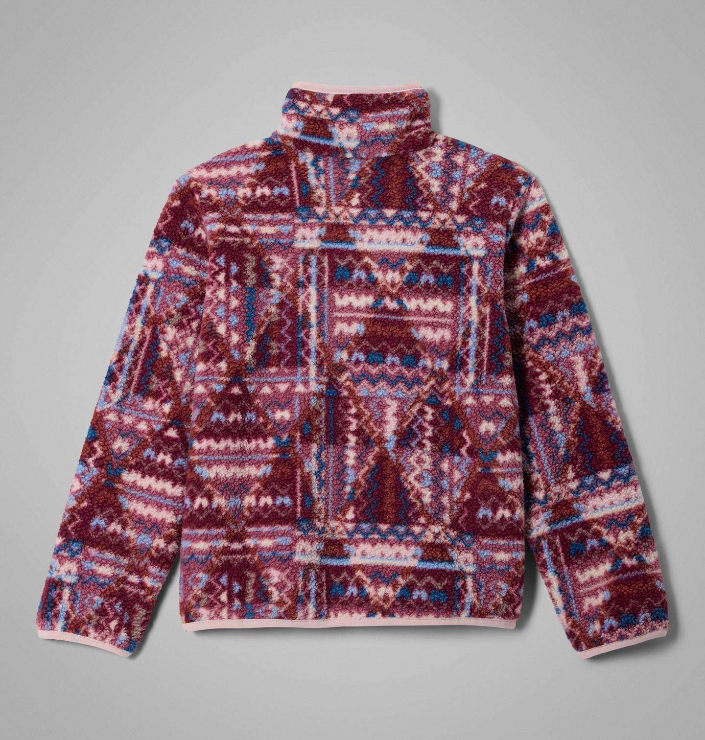 Детский свитер Columbia Helvetia II Printed Half Snap Fleece Pullover, цвет: Состаренный розовато-лиловый — фото 2