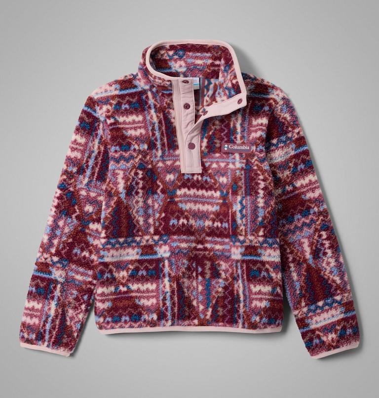 Helvetia II Sherpa Half Snap Fleece mit Print f&uuml;r Jugendliche, Color: Antique Mauve Geomix, image 1