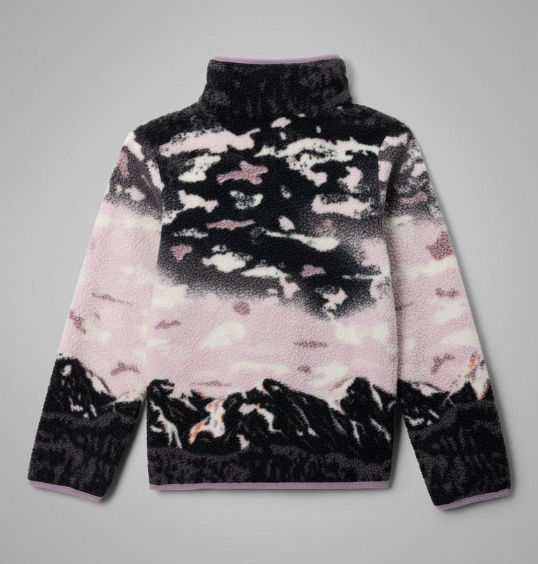 Helvetia II Printed Half Snap Fleece, Color: Shale Purple Sisters, Lavender Pearl, image 2