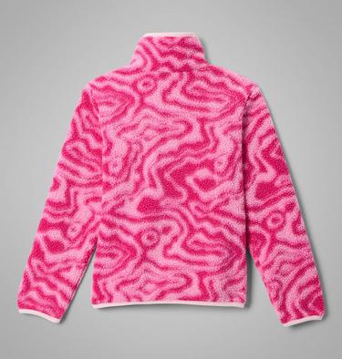 Helvetia II Printed Half Snap Fleece, Color: Guava pink Topoglitch, Guava Pink, image 8
