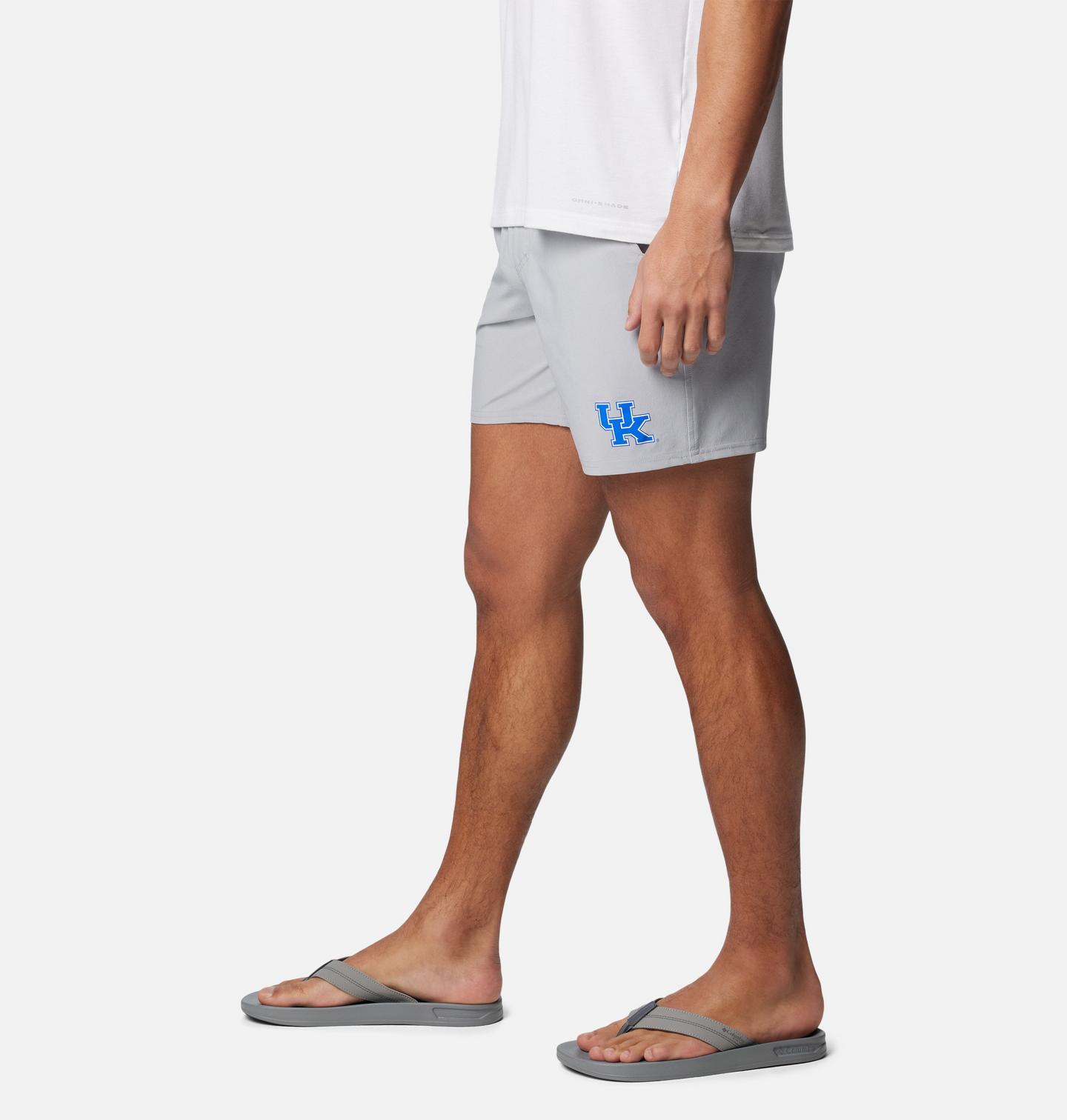 Мужские шорты Columbia Collegiate PFG Terminal Roamer Stretch Shorts - Kentucky, цвет: Серый — фото 3