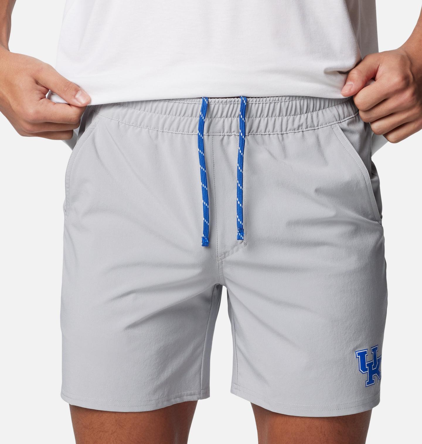 Мужские шорты Columbia Collegiate PFG Terminal Roamer Stretch Shorts - Kentucky, цвет: Серый — фото 4