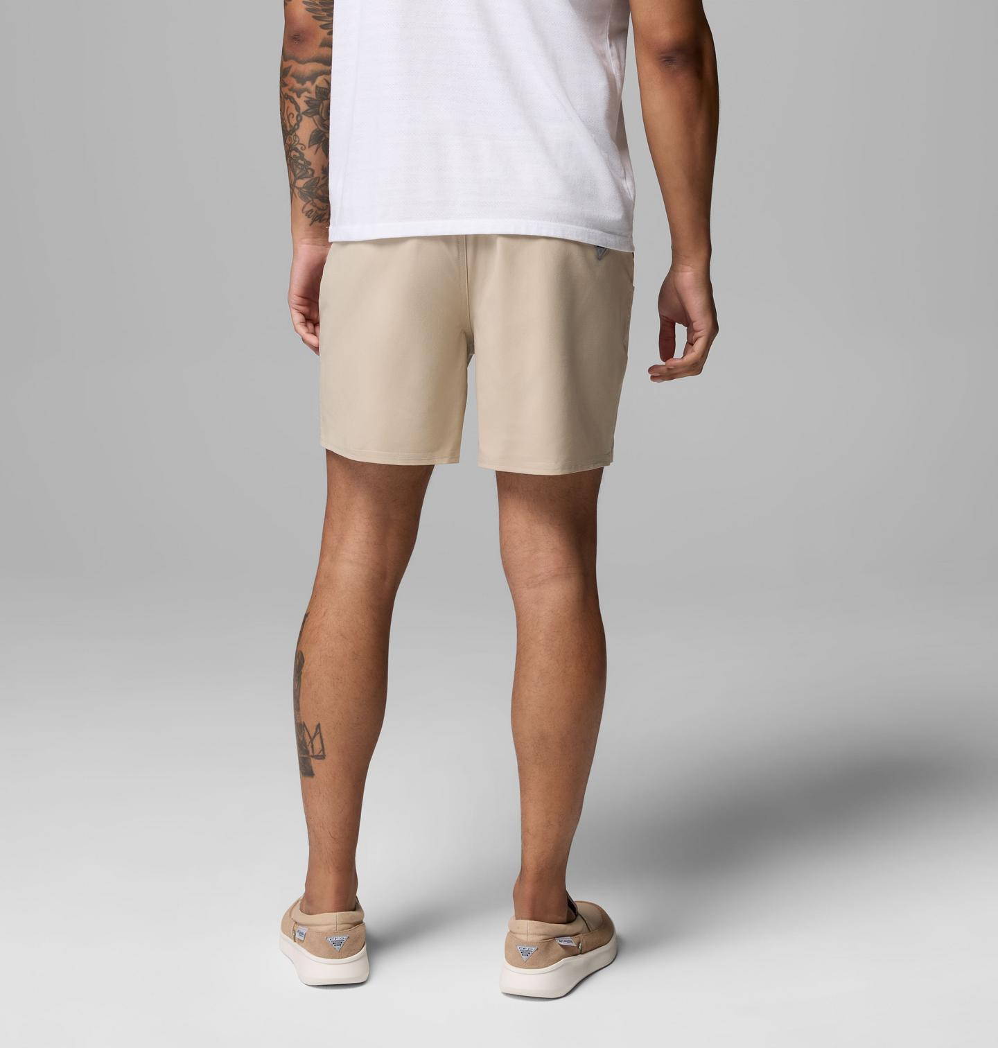 Мужские шорты Columbia Collegiate PFG Terminal Roamer Stretch Shorts - Tennessee, цвет: Серо-бежевый — фото 3