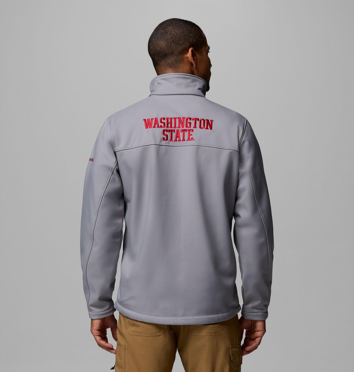 Мужские куртки Columbia Collegiate Ascender III Softshell - Washington State, цвет: Светлый серый — фото 3