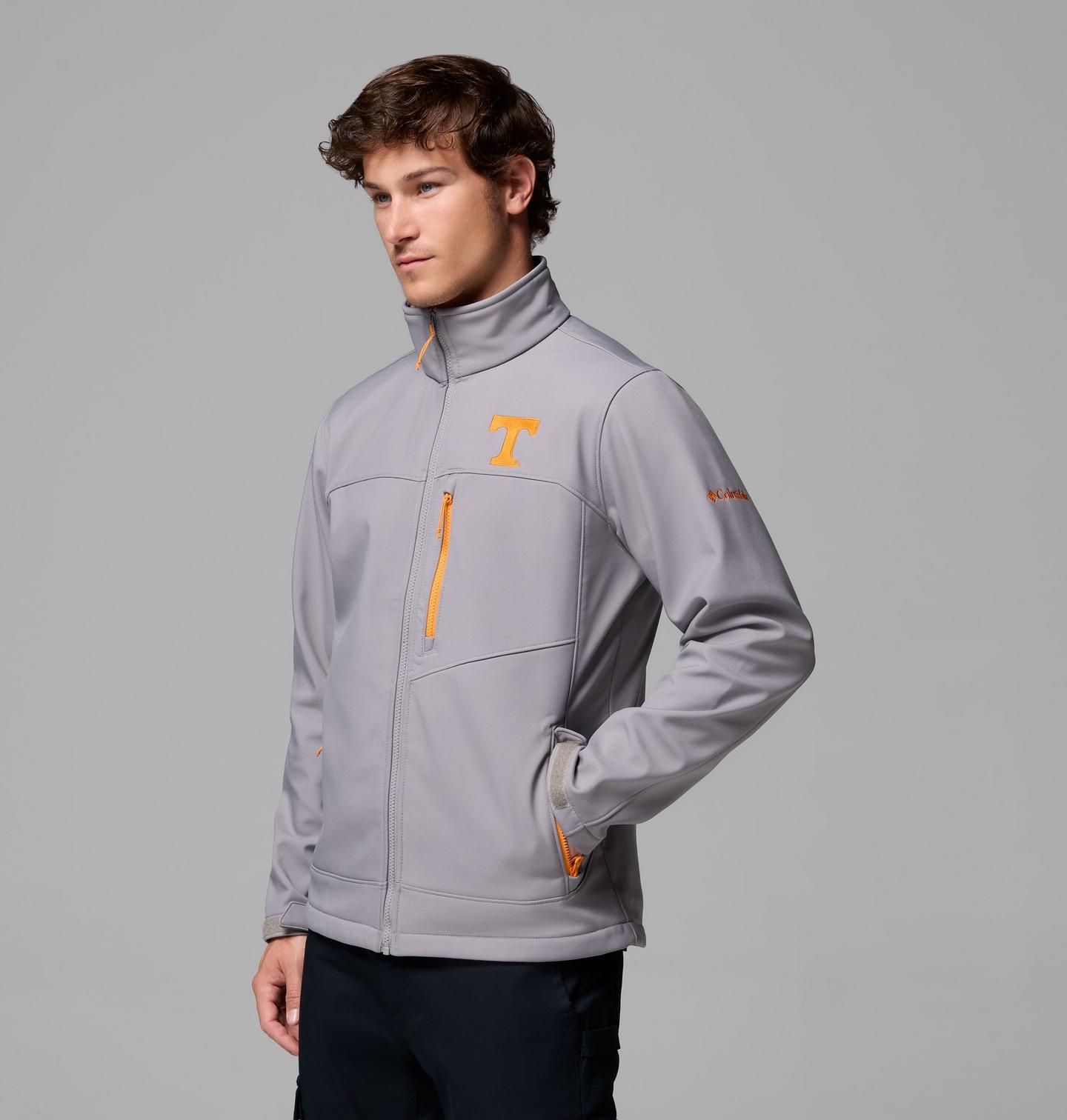 Мужские куртки Columbia Collegiate Ascender III Softshell - Tennessee, цвет: Светлый серый — фото 3
