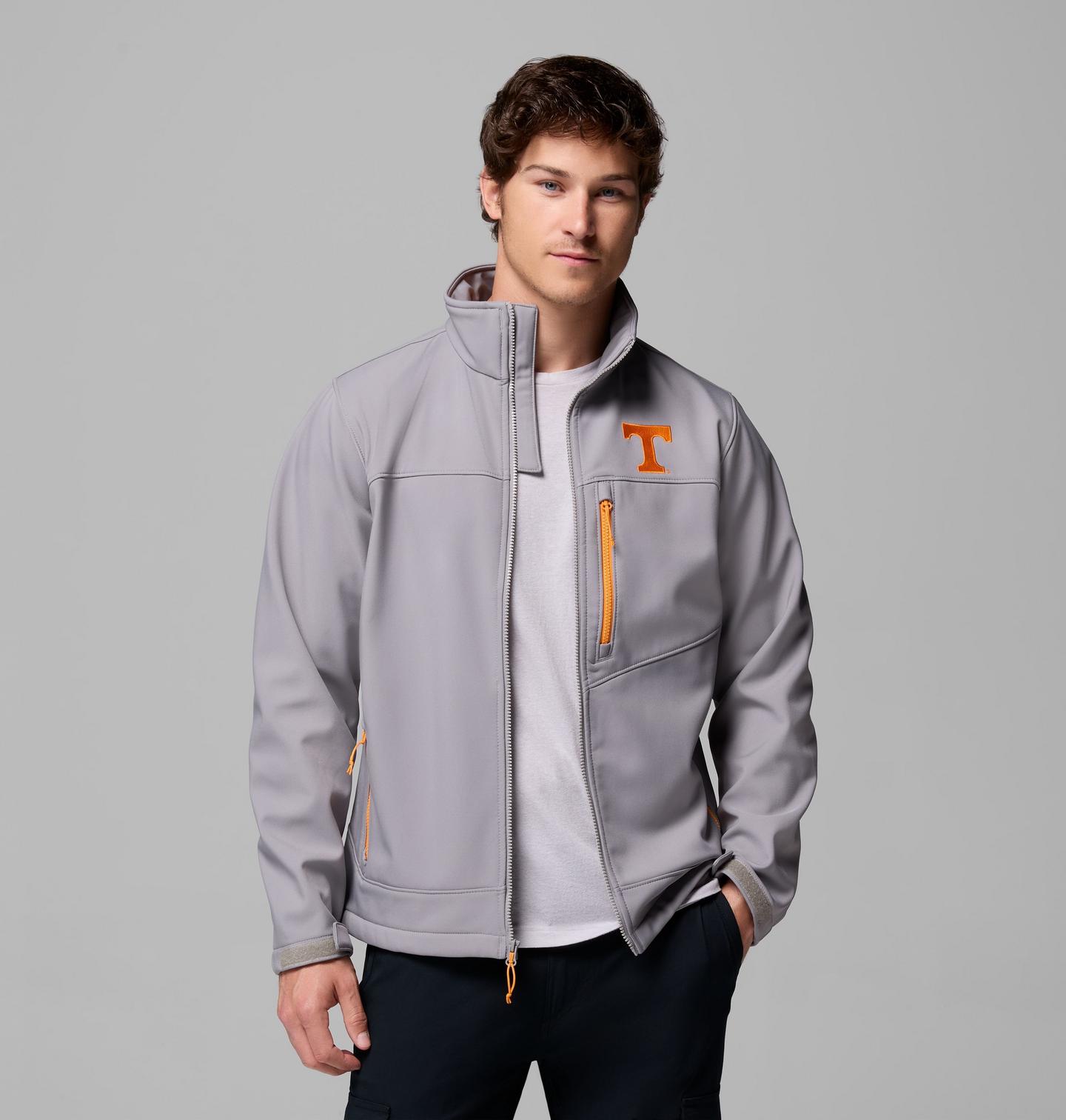 Мужские куртки Columbia Collegiate Ascender III Softshell - Tennessee, цвет: Светлый серый — фото 1