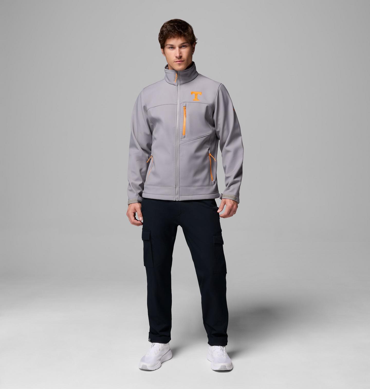 Мужские куртки Columbia Collegiate Ascender III Softshell - Tennessee, цвет: Светлый серый — фото 2