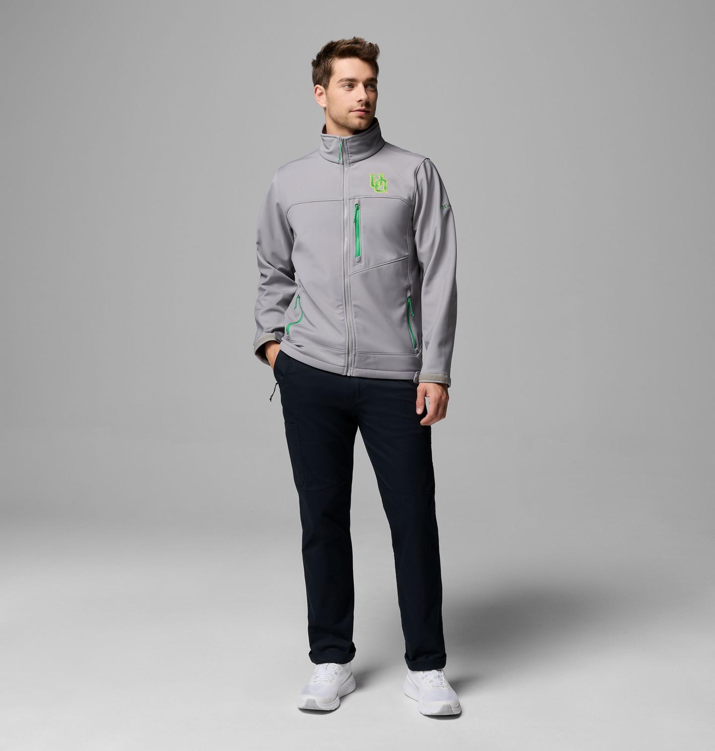 Мужские куртки Columbia Collegiate Ascender III Softshell - Oregon, цвет: Светлый серый — фото 2
