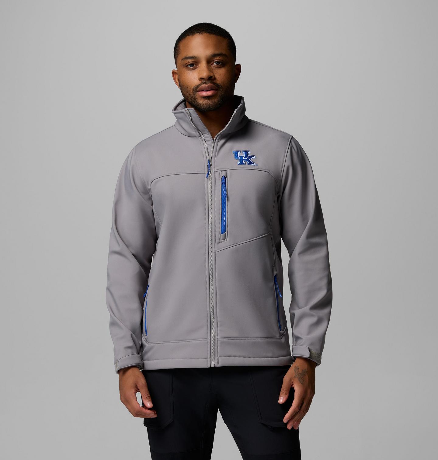 Мужские куртки Columbia Collegiate Ascender III Softshell - Kentucky, цвет: Светлый серый — фото 1