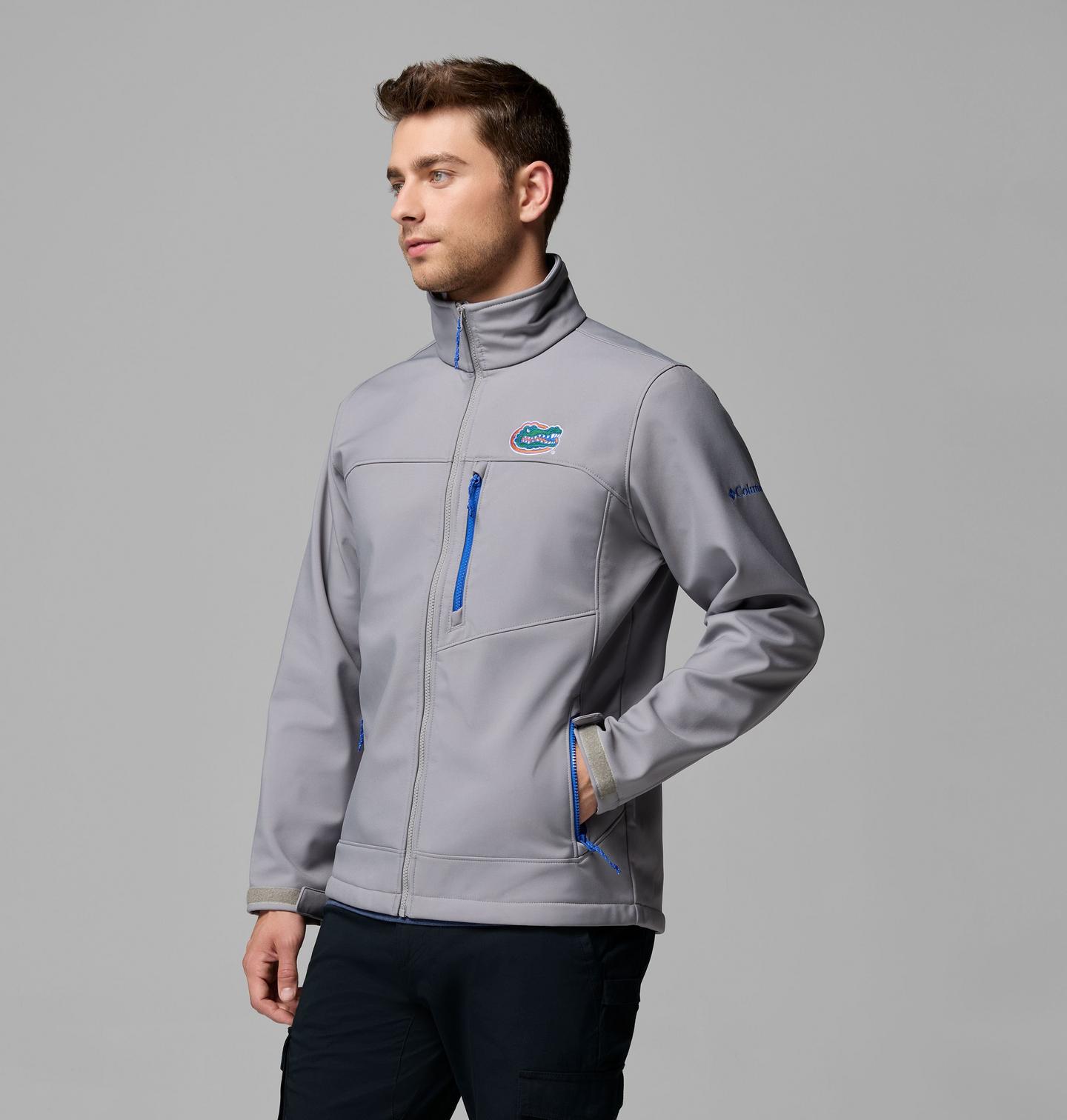 Мужские куртки Columbia Collegiate Ascender III Softshell - Florida, цвет: Светлый серый — фото 4