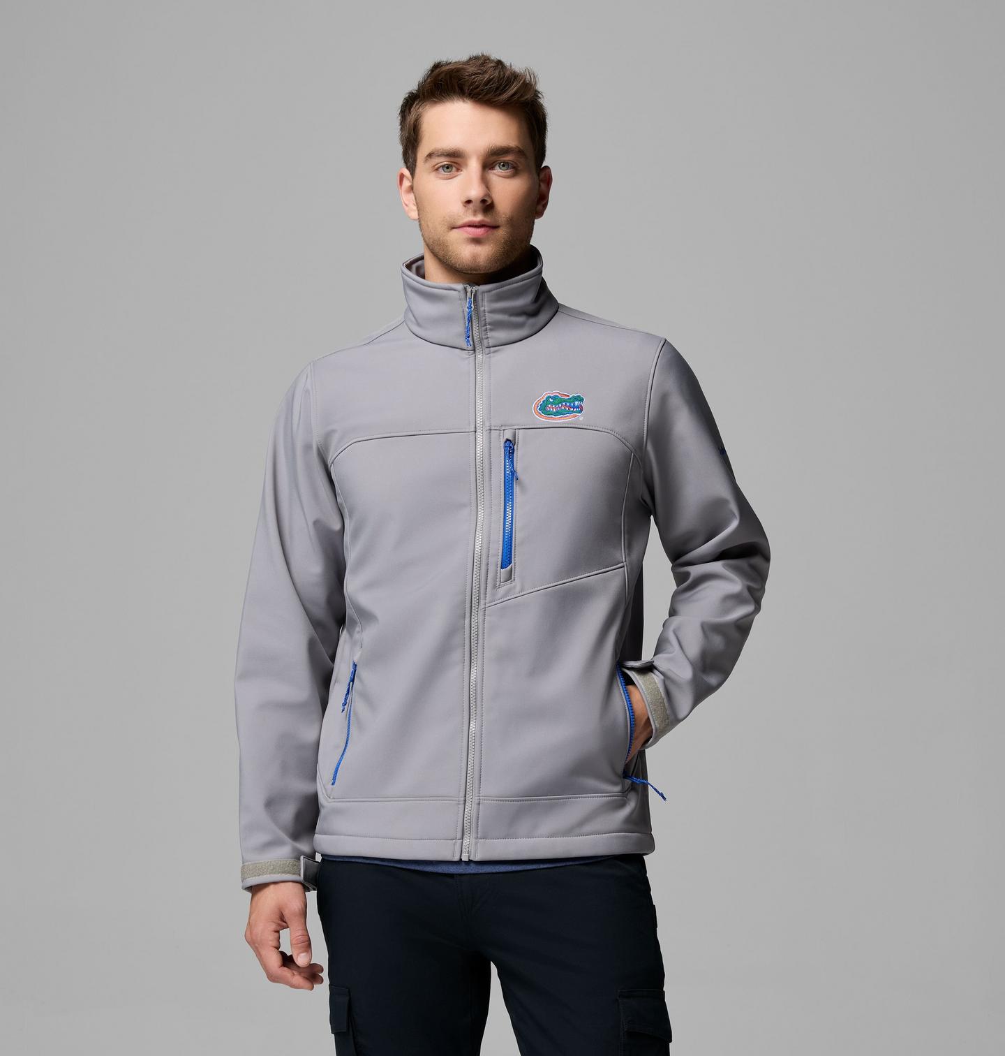 Мужские куртки Columbia Collegiate Ascender III Softshell - Florida, цвет: Светлый серый — фото 1