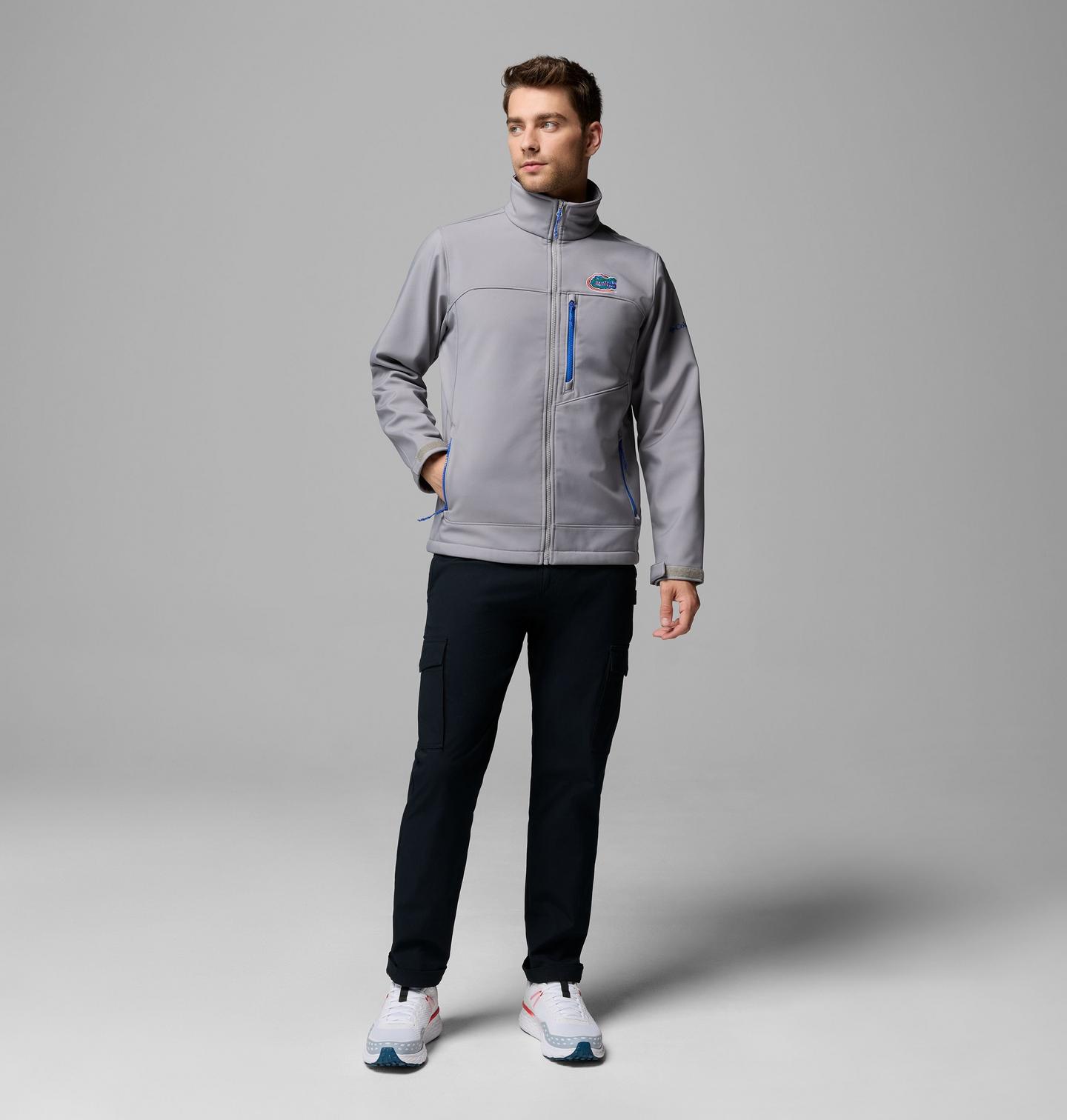 Мужские куртки Columbia Collegiate Ascender III Softshell - Florida, цвет: Светлый серый — фото 2