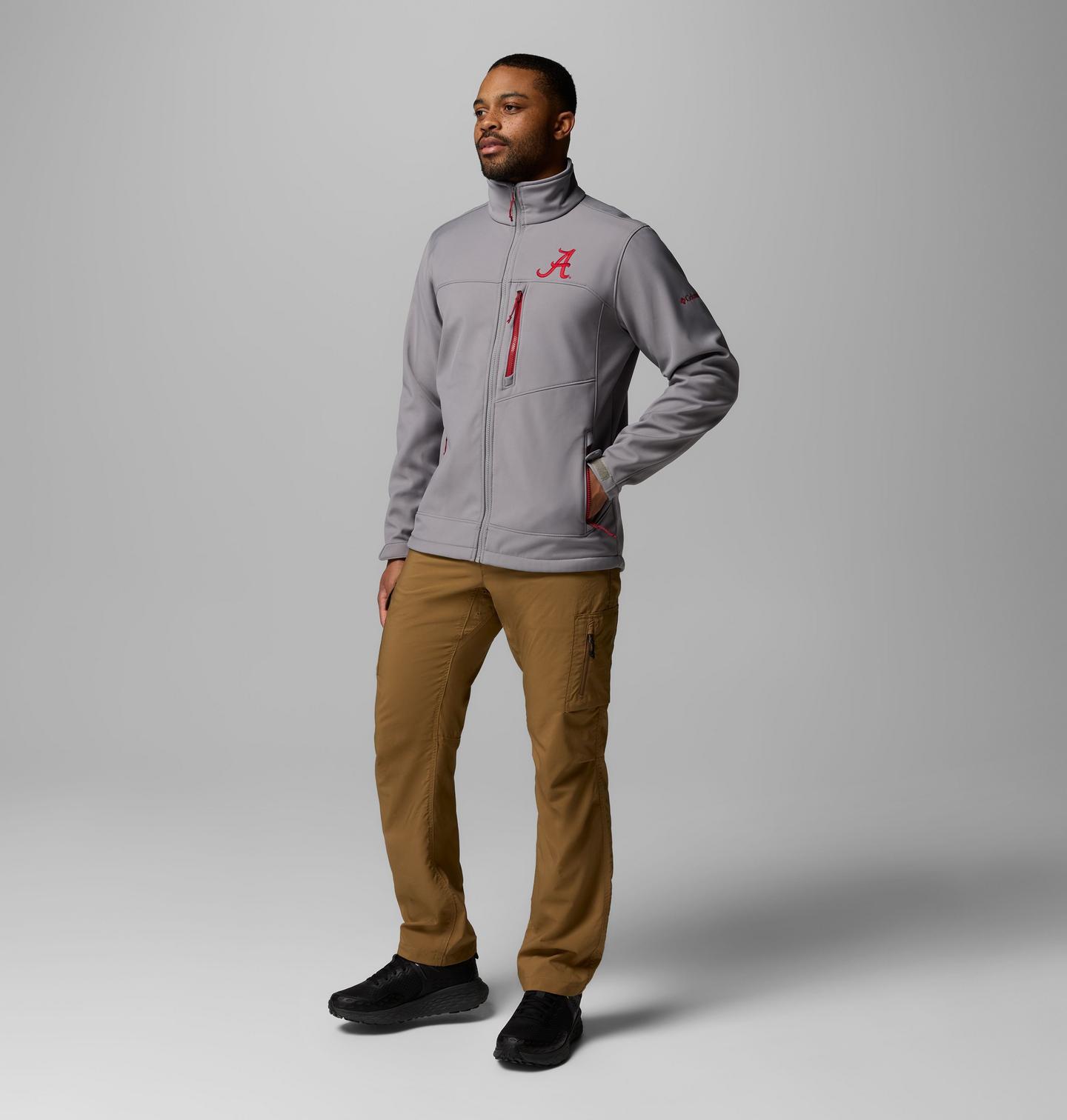 Мужские куртки Columbia Collegiate Ascender III Softshell - Alabama, цвет: Светлый серый — фото 2