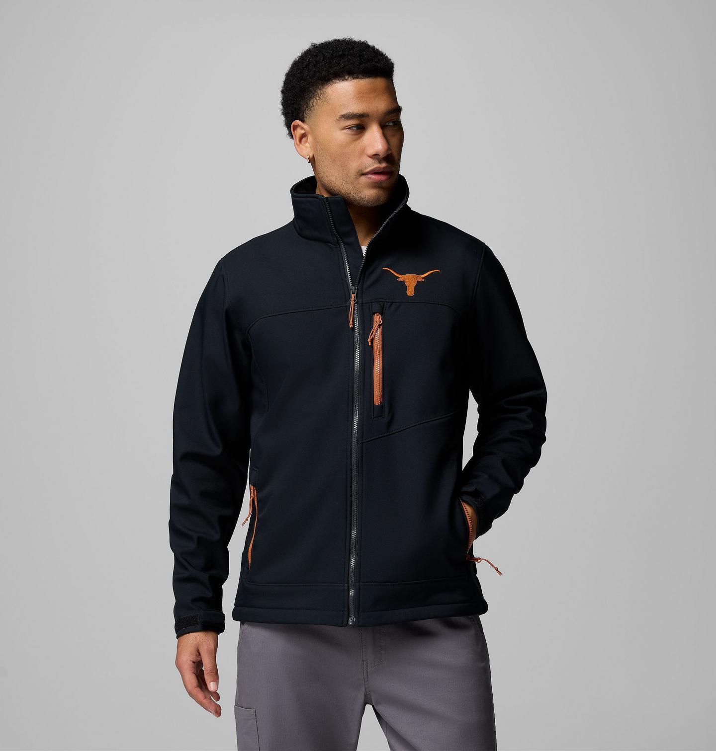 Мужские куртки Columbia Collegiate Ascender III Softshell - Texas, цвет: Чёрный — фото 1