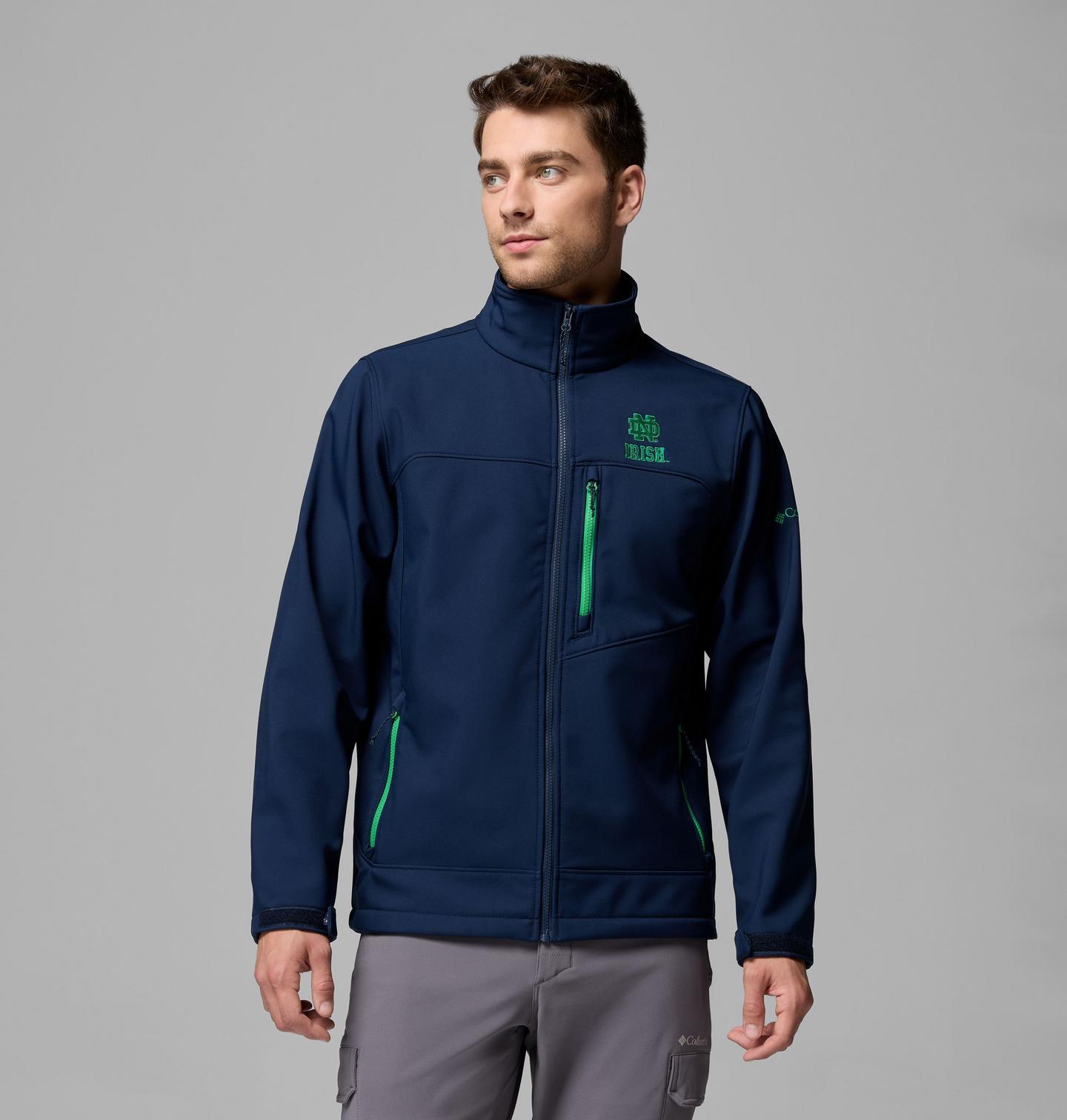 Мужские куртки Columbia Collegiate Ascender III Softshell - Notre Dame, цвет: Тёмно-синий — фото 1