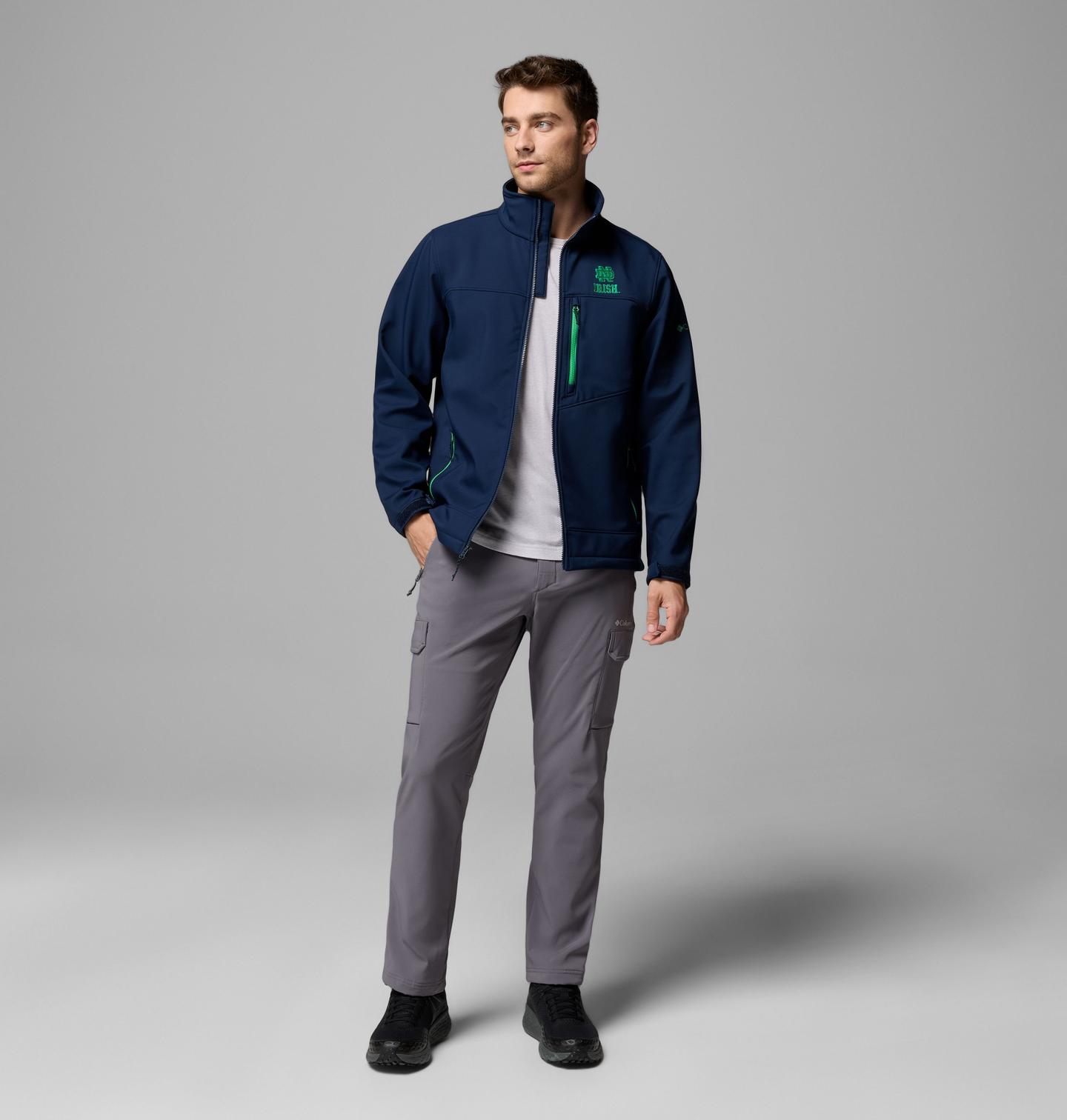 Мужские куртки Columbia Collegiate Ascender III Softshell - Notre Dame, цвет: Тёмно-синий — фото 2