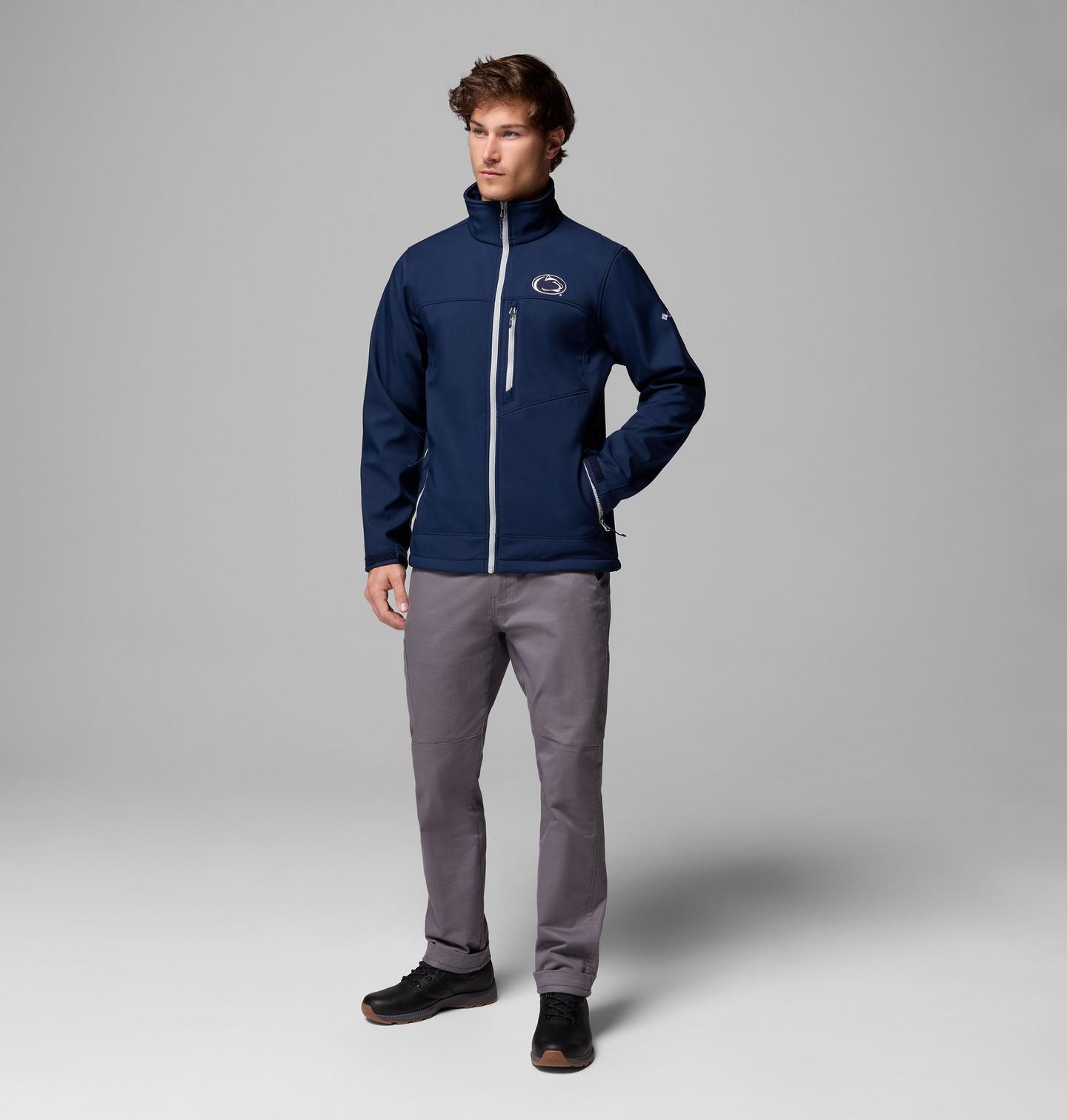 Мужские куртки Columbia Collegiate Ascender III Softshell - Penn State, цвет: Тёмно-синий — фото 2
