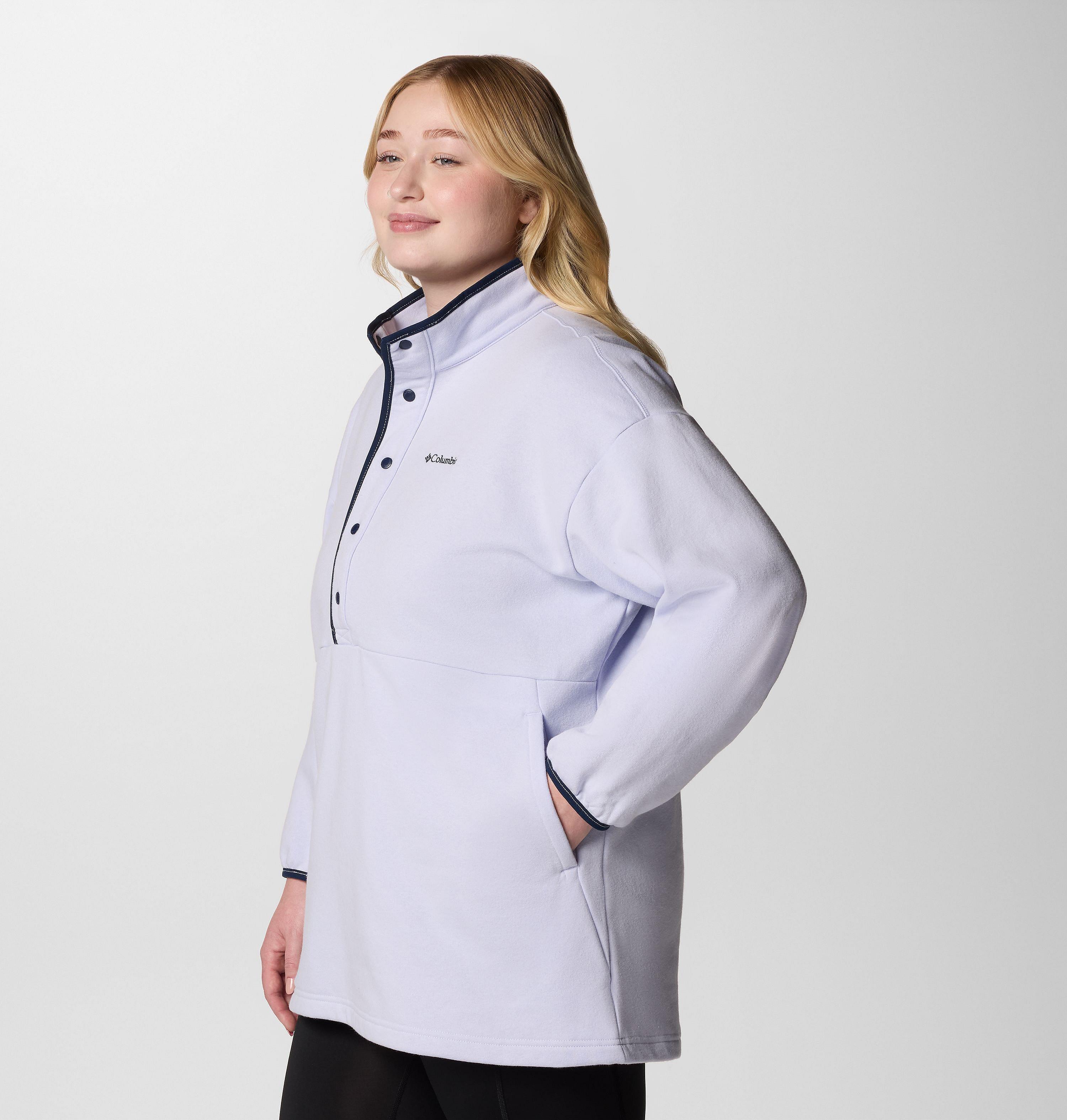 Women's Hart Mountain Half Snap Tunic - Plus Size 3