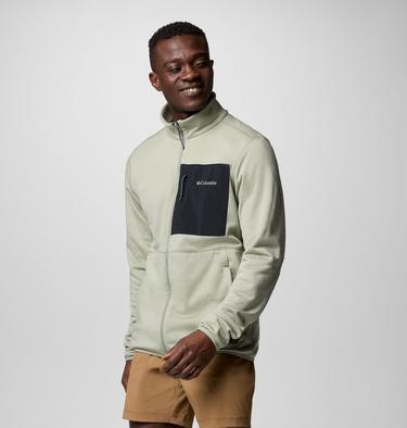 Men's Columbia Hike II Technical Fleece Jacket, Color: Safari, Safari, Black, image 7