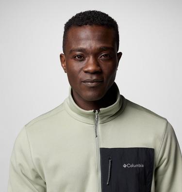 Men's Columbia Hike II Technical Fleece Jacket, Color: Safari, Safari, Black, image 8