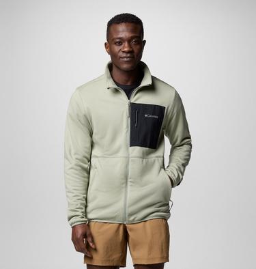 Men's Columbia Hike II Technical Fleece Jacket, Color: Safari, Safari, Black, image 3