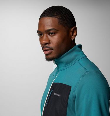 Veste Polaire Technique Columbia Hike II Homme, Color: River Blue, Dark Stone, Black, image 4