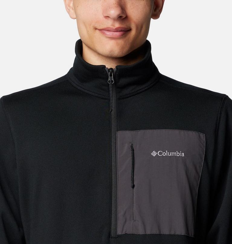Men's Columbia Hike II Technical Half Zip Fleece, Color: Black, image 4