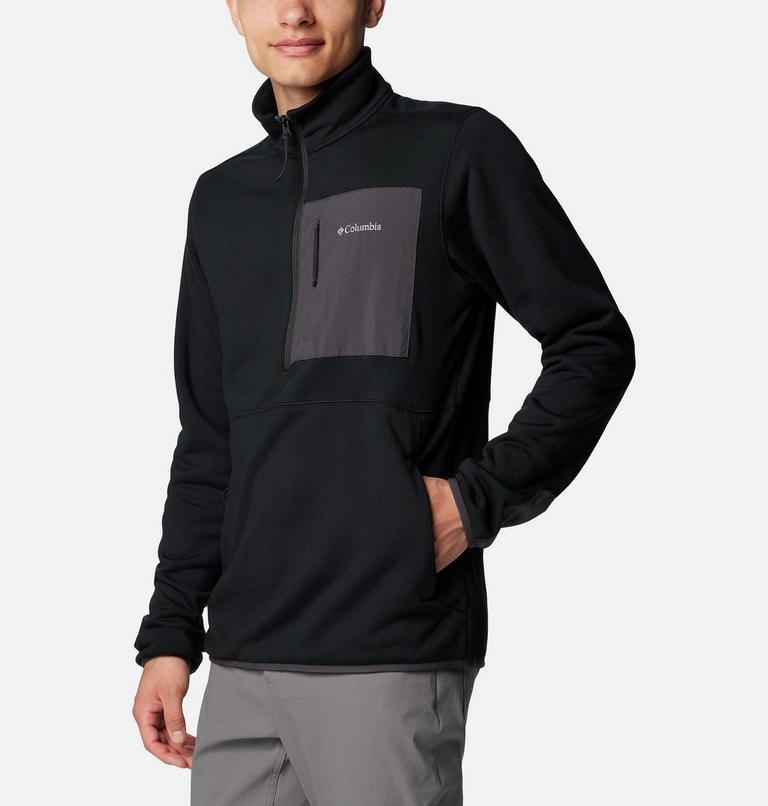 Men's Columbia Hike II Technical Half Zip Fleece, Color: Black, image 5