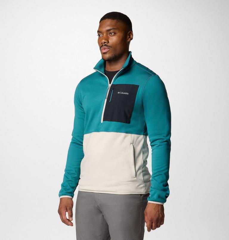 Columbia Hike II technisches Half Zip Fleece für Männer, Color: River Blue, Dark Stone, Black, image 3