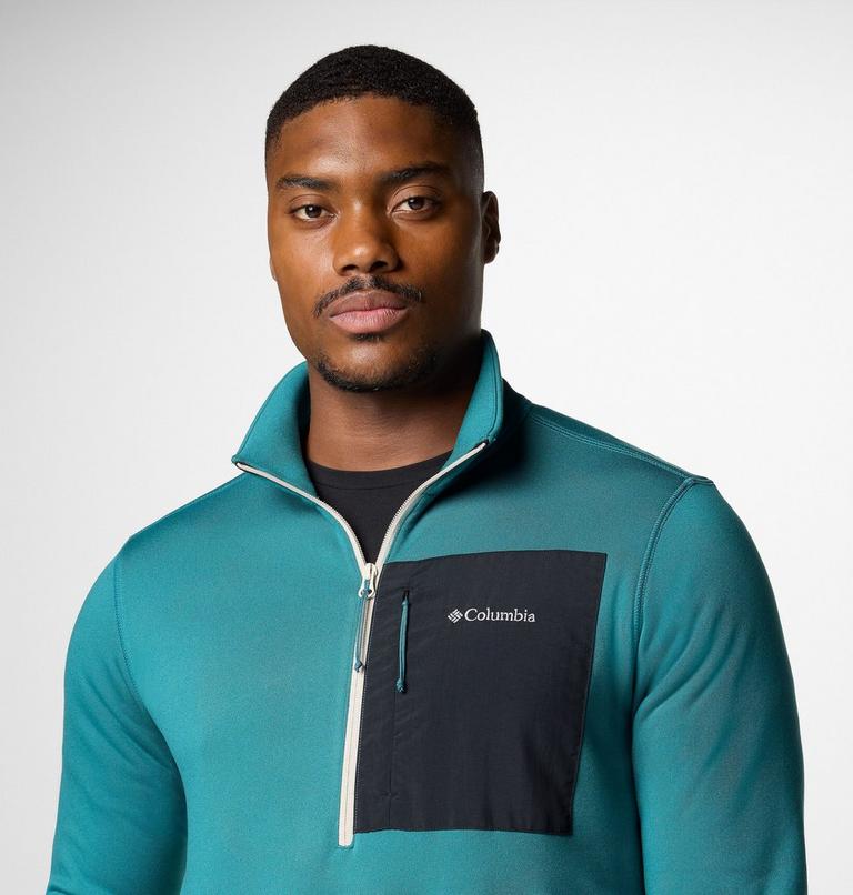 Columbia Hike II technisches Half Zip Fleece für Männer, Color: River Blue, Dark Stone, Black, image 4