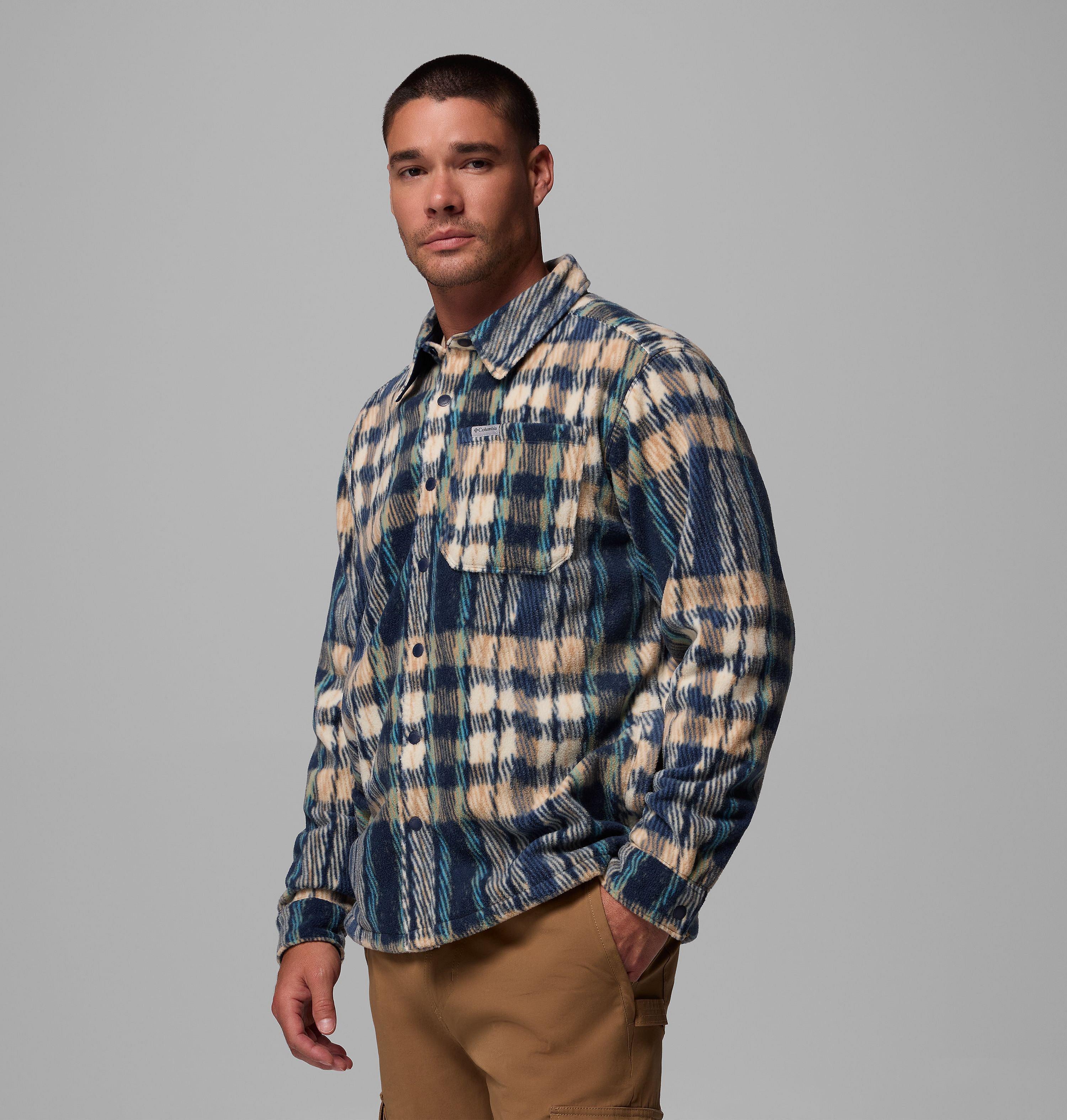 Men's Steens Mountain Printed Fleece Shirt Jacket II 4