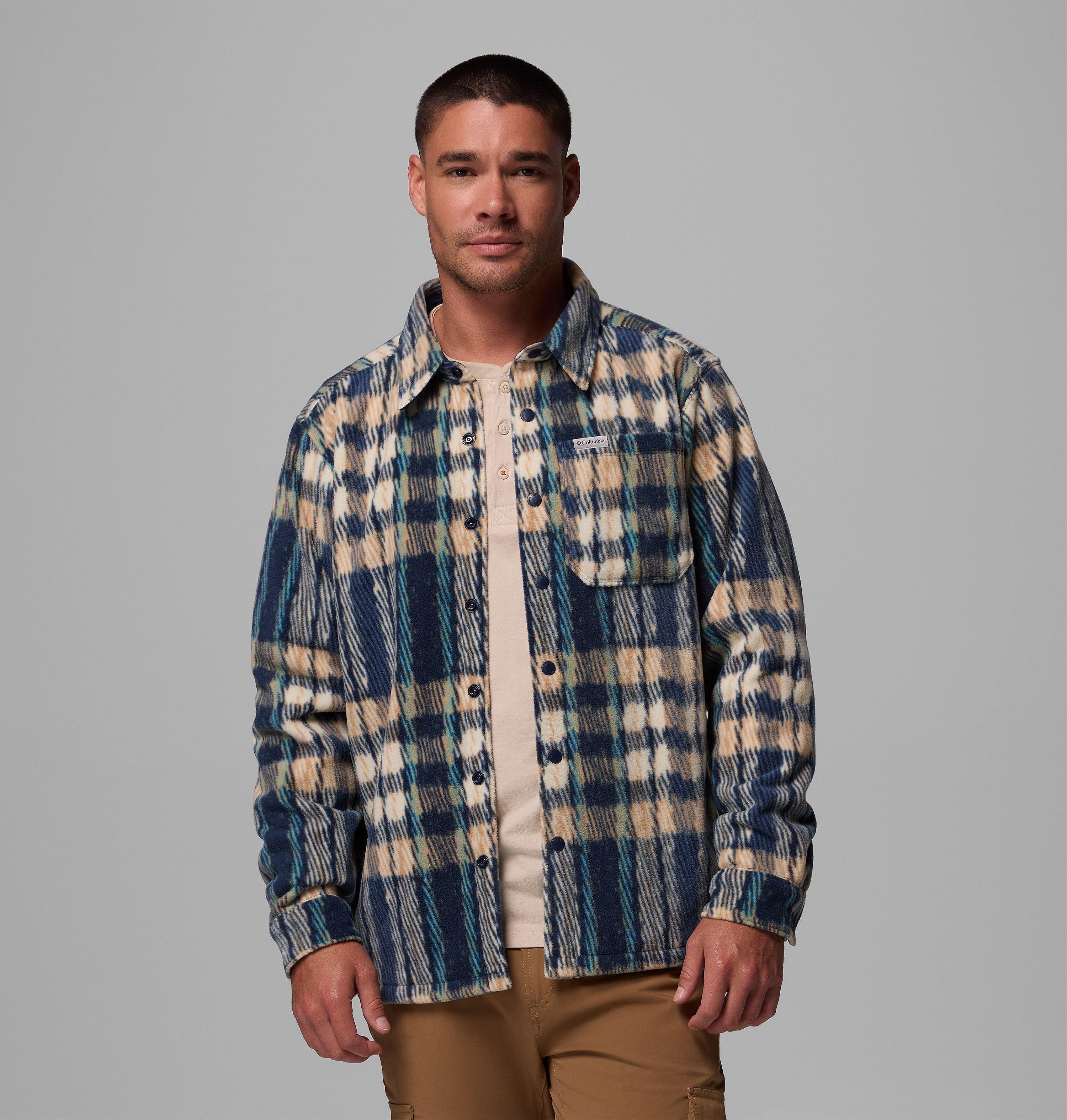 Men's Steens Mountain Printed Fleece Shirt Jacket II 5