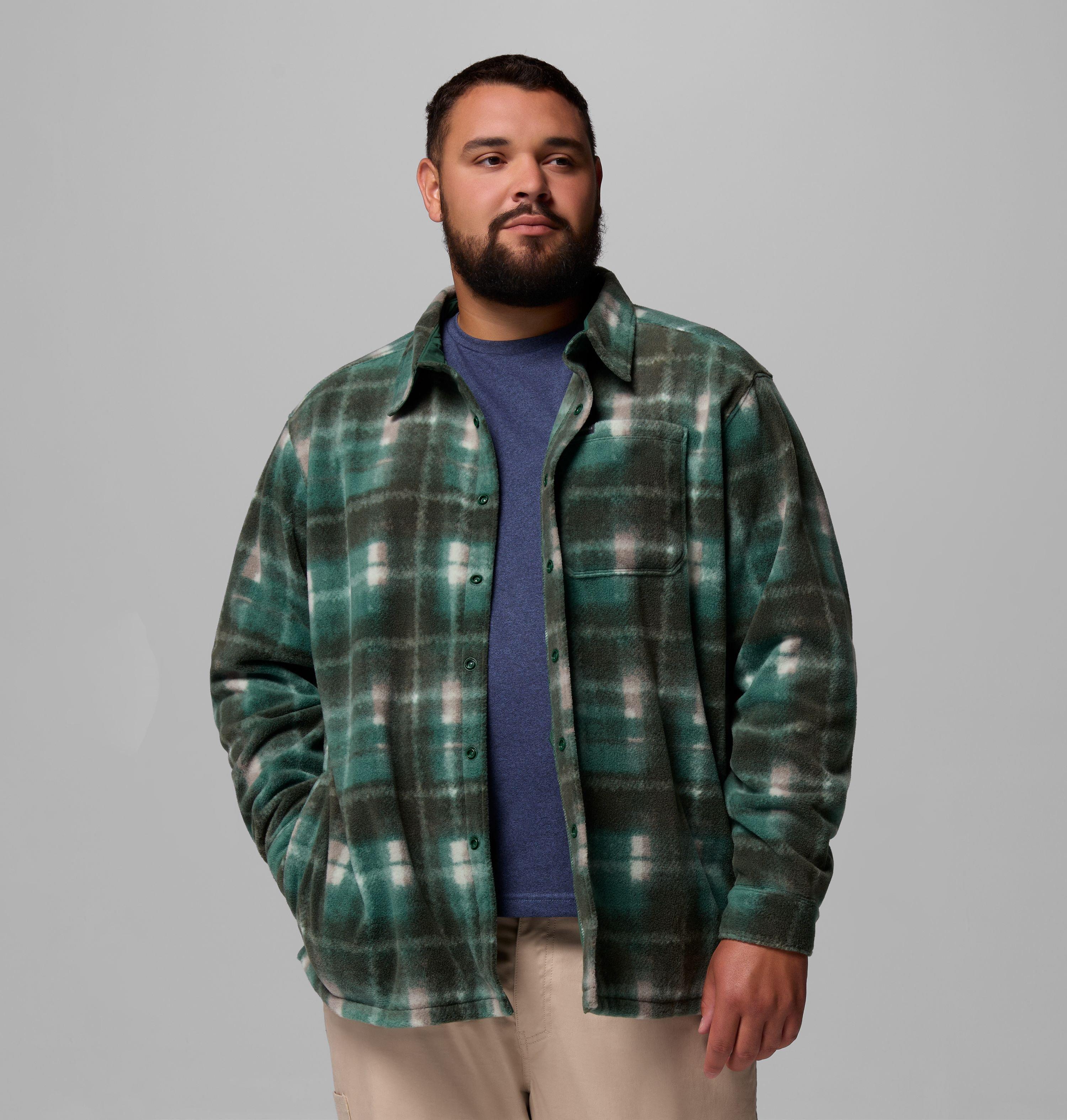 Manteau-chemise imprimé en laine polaire Steens Mountain II pour homme – Tailles fortes 5