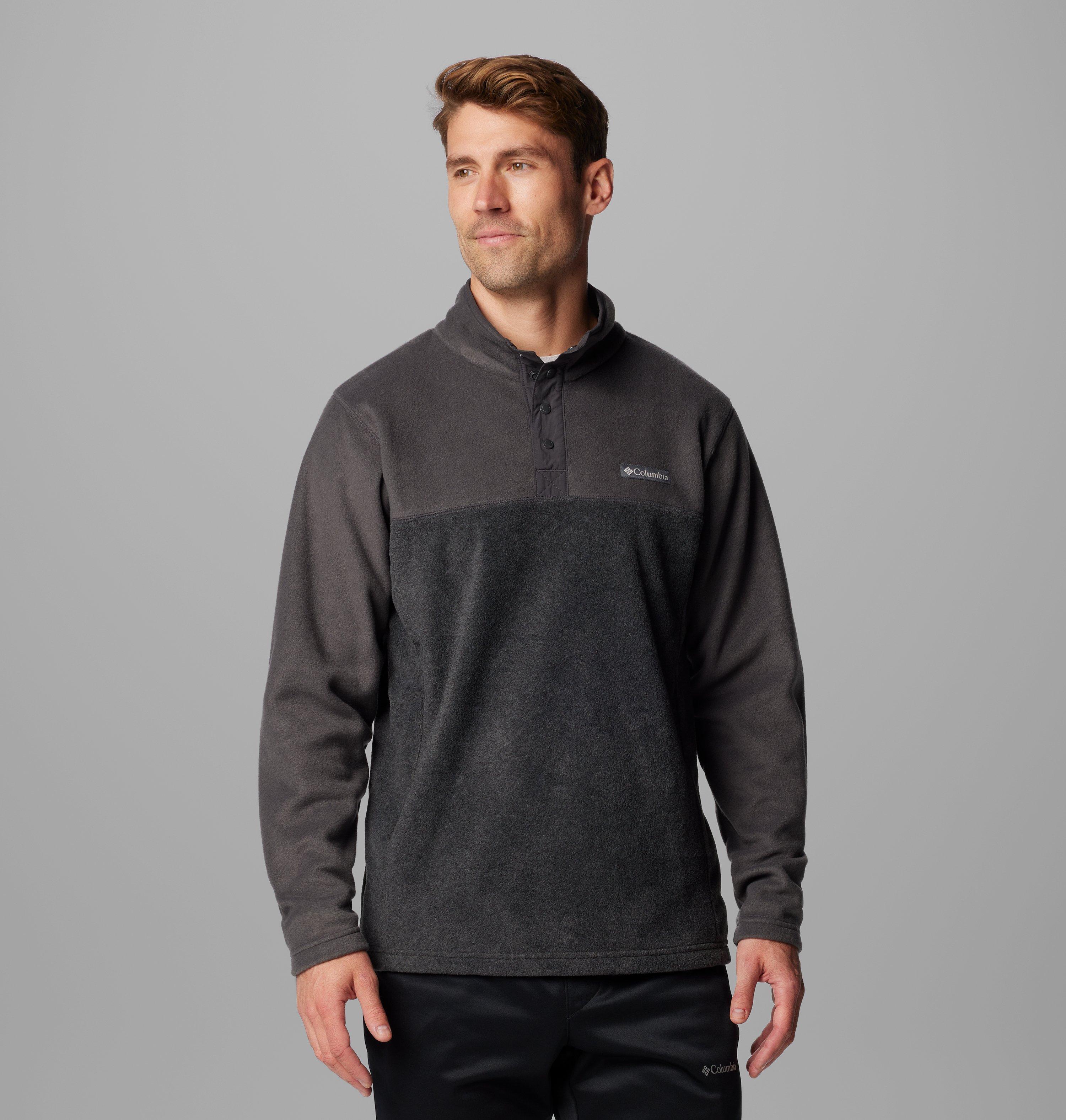 Columbia Sportswear Men's Grey Columbia - Steens Mountain™ Ii Half Snap Fleece - Charcoal Heather, Shark Xxl